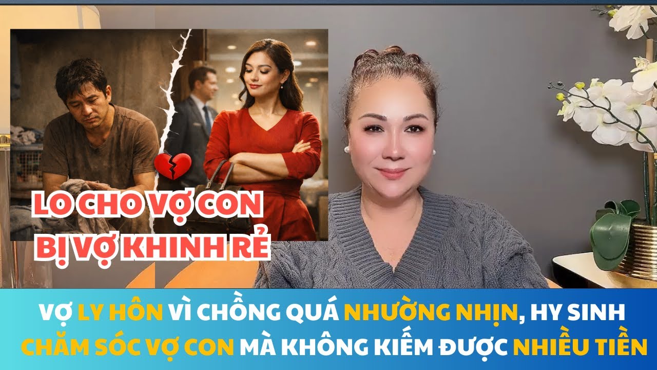 VỢ LY HÔN VÌ CHỒNG QUÁ NHƯỜNG NHỊN, HY SINH CHĂM SÓC VỢ CON MÀ KHÔNG KIẾM NHIỀU TIỀN