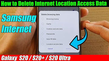 Galaxy S20/S20+: How to Delete Internet Location Access Data