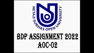 AOC-02 NSOU BDP ASSIGNMENT 2022 | Bdp Sociology MCQ Question and Answer