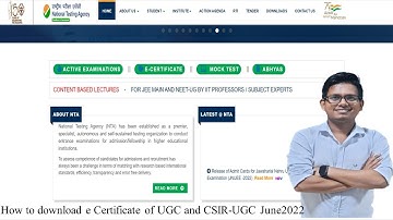 How to download e certificate of UGC and CSIR-UGC JRF June 2022