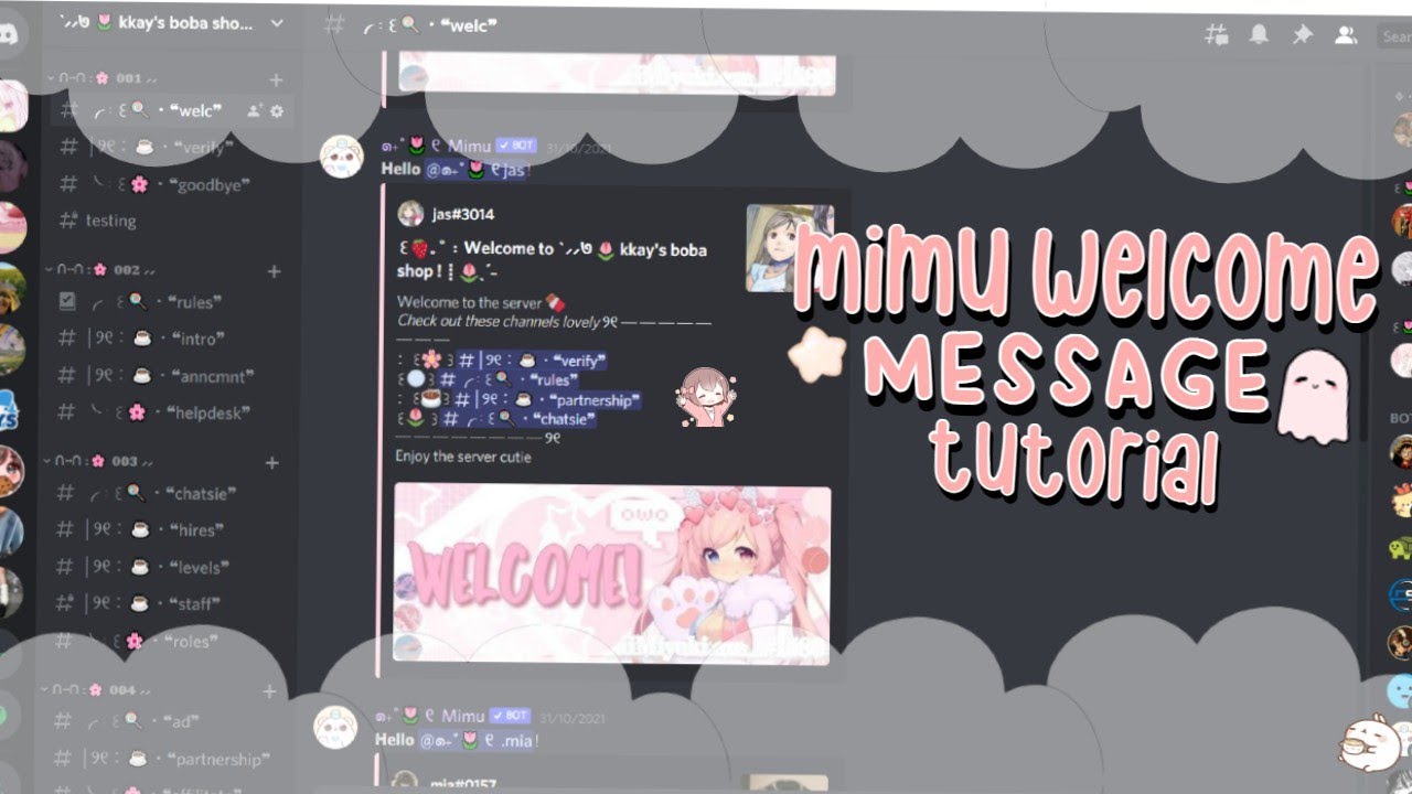 Mimu welcome message discord tutorial | MSESTELLA! - YouTube