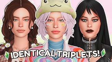 Making IDENTICAL TRIPLETS as Different as Possible | The Sims 4 CAS challenge