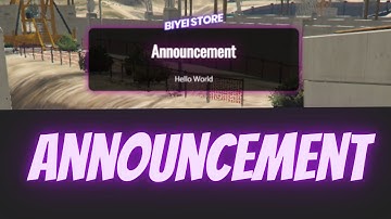 Advanced Announcement Fivem Script | Biyei | [ESX] [QB Core]