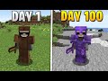 I Survived 100 Days as a HUNTER in Hardcore Minecraft...