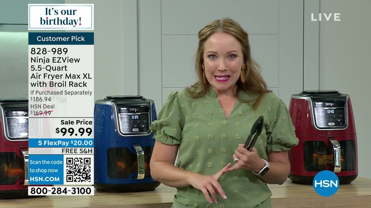 Ninja 5.5-qt Air Fryer Max XL with MaxCrisp Technology on QVC 
