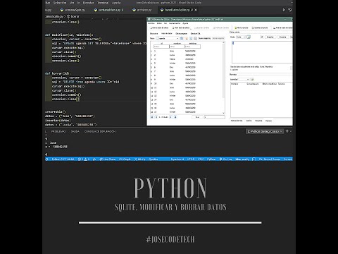 33 SQLite modificar y borrar datos con Python