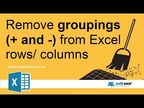 Remove grouping from Excel cells