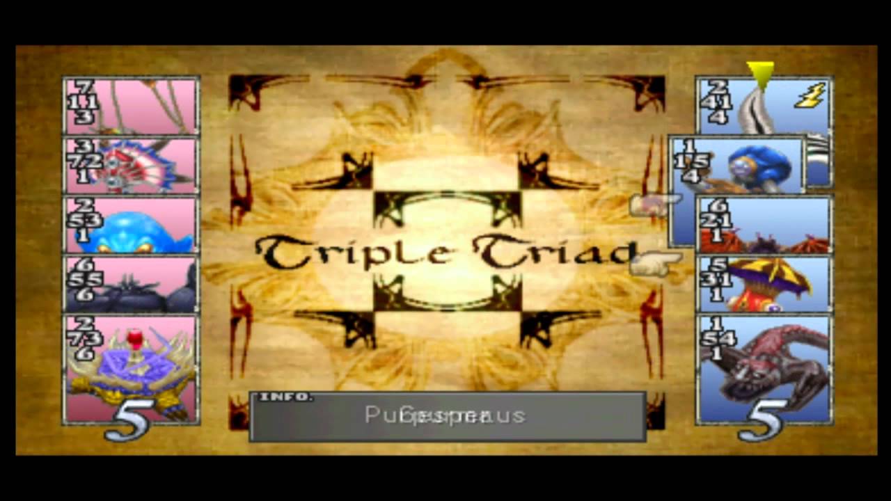 Lets Play Triple Triad (FF8 Kartenspiel) Part 001 - Aller Anfang ist schwer - YouTube