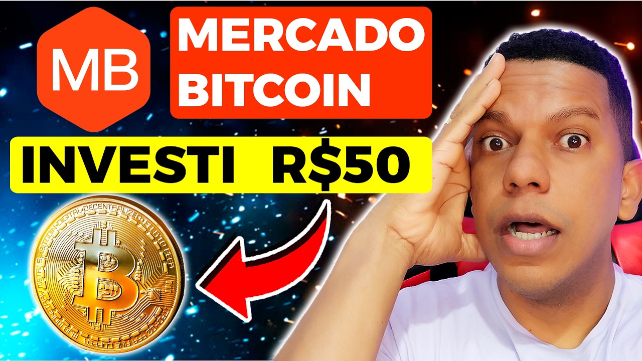 INVESTI R$50 REAIS em BITCOIN na PRATICA pelo MERCADO BITCOIN! Como  Investir com pouco Dinheiro?