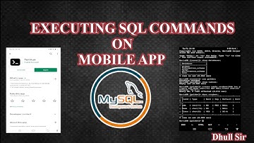 SQL Commands using Mobile App | MYSQL  on Mobile | By Dhull Sir
