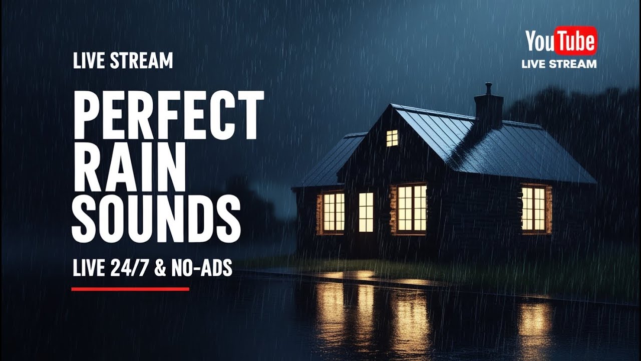 🌧️Perfect Rain Sounds Live Stream: 24/7 No-Ads⛈️ #viral #relaxingsounds ...