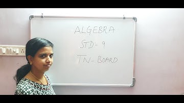 ALGEBRA INTRODUCTION - TN BOARD  9th STD MATHS