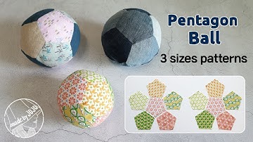 How to Make a Pentagon Soft Fabric Ball  for Kids l 3 Sizes Free Sewing Pattern l made by JOJO