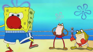 Cuphead portrayed by Spongebob