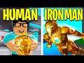 HUMAN To GOLDEN IRON MAN! (Roblox)