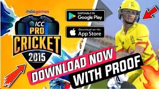 finally Icc pro cricket 2015 Game Opened by My brain less Trick 😂😂 check out and open your Game screenshot 1