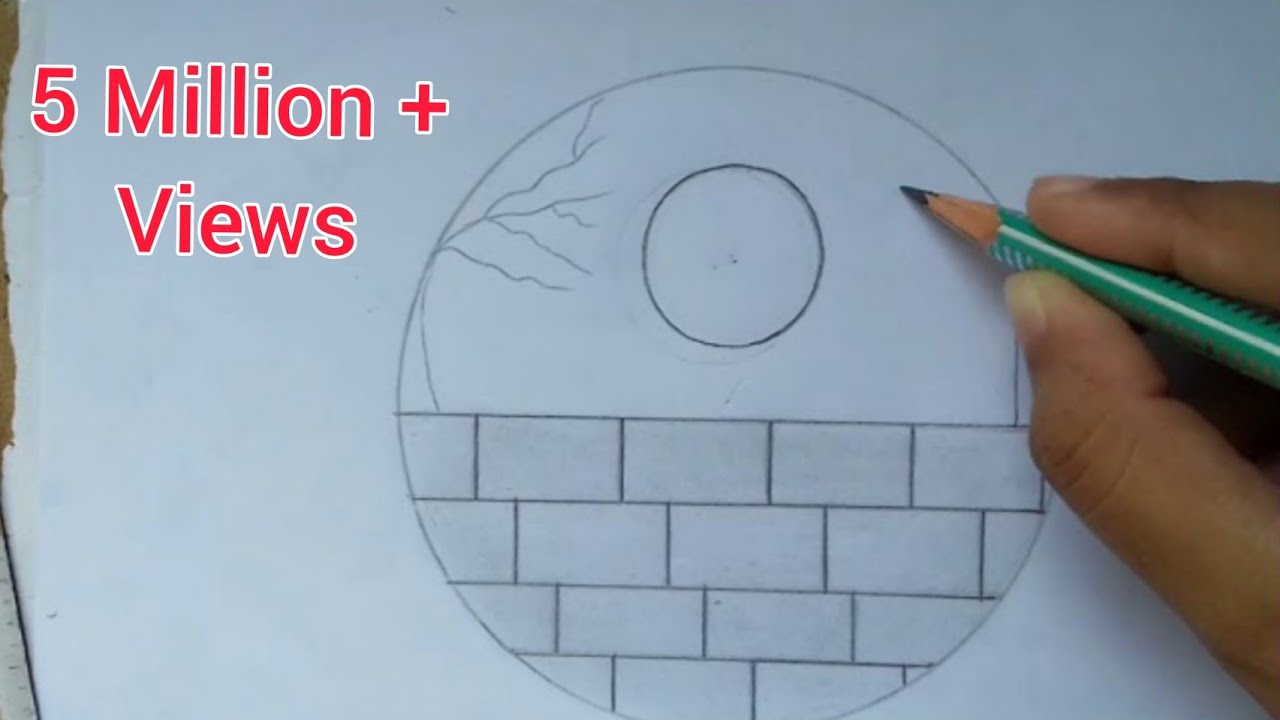 Pencil drawing in a circle || pencil drawing easy|| - YouTube