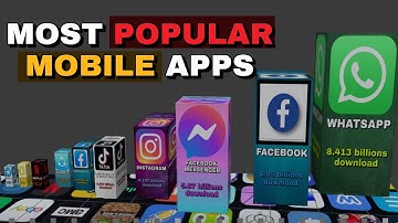 Most Popular mobile apps 3d comparison video || 3d animation ||