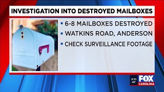 Anderson Co. deputies asking for security footage after mailboxes destroyed