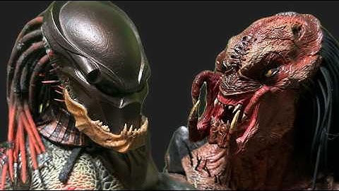 【HOT TOYS】 BERSERKER  PREDATOR VS FERAL PREDATOR  【STOP MOTION＆AI】