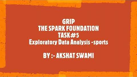 GRIP TASK#5 | DATA SCIENCE | Exploratory Data Analysis-Sports BY :- AKSHAT SWAMI