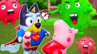 Bluey, Be Careful Virus Attacks In The Park | Bluey & Peppa - Safety Lesson Story