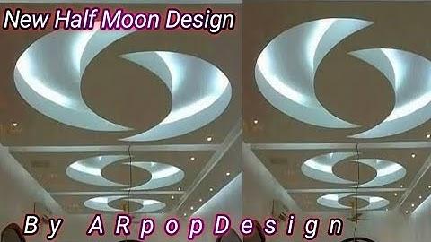 How to mark the half moon pop false ceiling design drawing by ARpopDesign