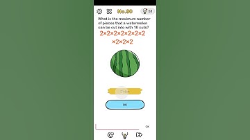 What is the maximum number of pieces that a watermelon can be cut into with 10 cuts? | Brain Out