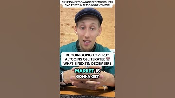 CRYPTO PANIC! BTC TO ZERO?! ALTCOINS DESTROYED l DECEMBER MANIA COMING? #BITCOIN #CRYPTO #ALTCOINS