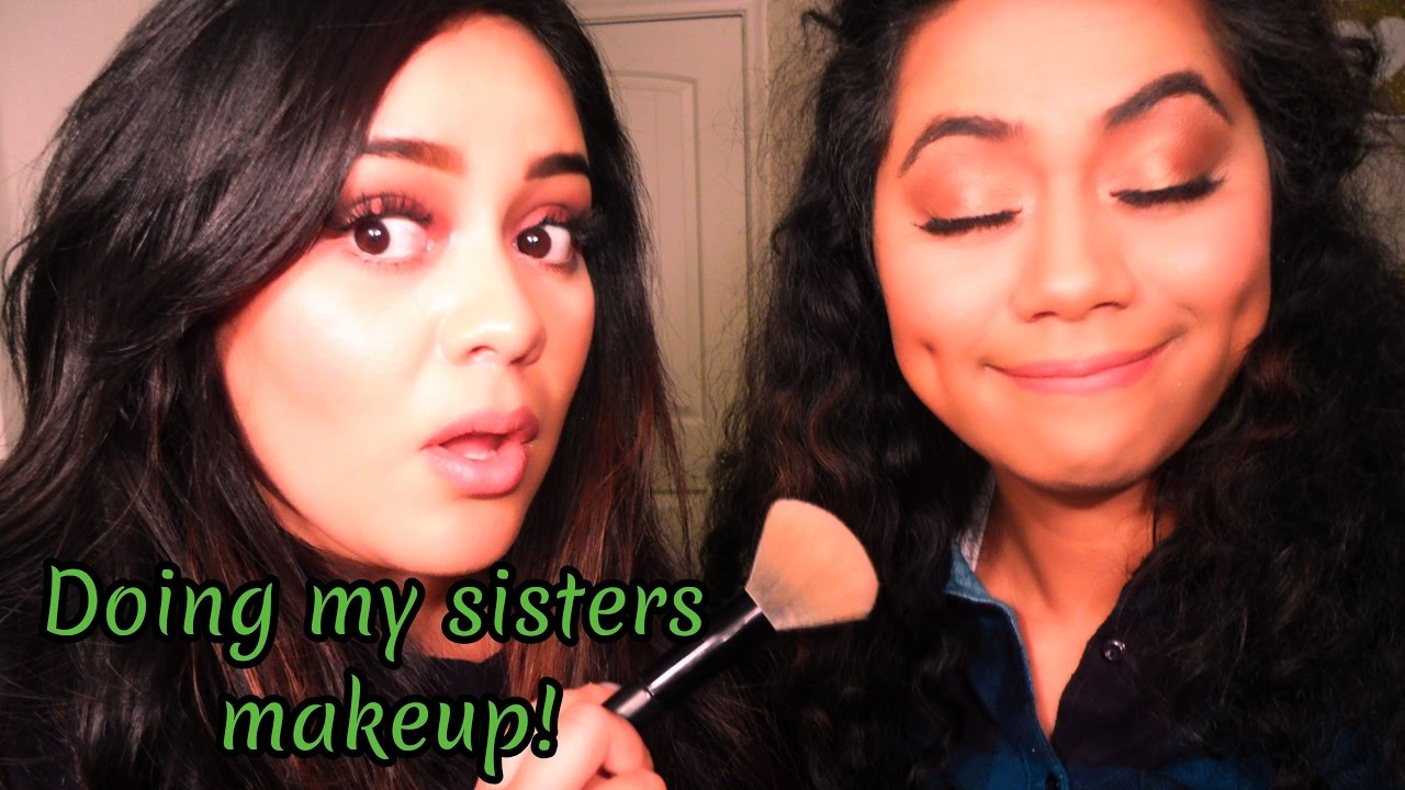 DOING MY SISTERS MAKEUP - YouTube