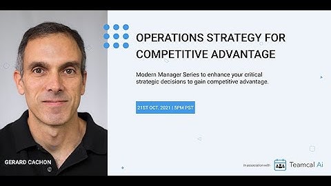 Operation Strategy for Competitive Advantage