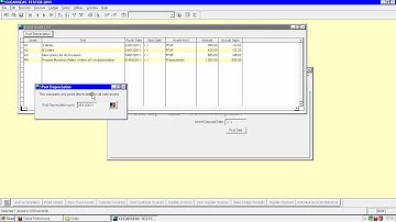 Fixed assets and depreciation processing