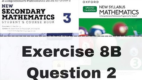 EXERCISE 8B | QUESTION 2 |Arc length and Area of circle|New Secondary Mathematics 3|D3 |Mathematisry