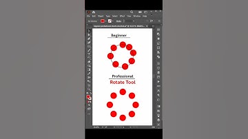 RotateTool in adobe illustrator Beginner Vs Professinal #rotate #tool #adobe #illustrator #shorts