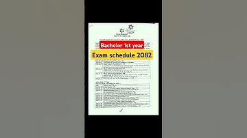 4 years BBS,Bsc,B.Ed,BA first year- 2082// Exam schedule // #bbs #bbs1styear #examschedule #shorts