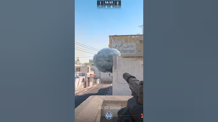 CS2 Dust 2 - 1 Way Smoke on A-Site - #Cs2 #CounterStrike