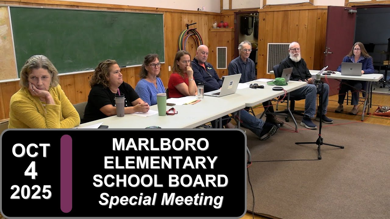 Marlboro Elementary School Board Special Mtg 10/4/25 - YouTube