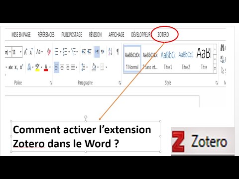 le problème de l'extension de Zotero dans le Word بالدارجة المغربية