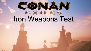 Conan Exiles Weapons test: Basic Iron Weapons