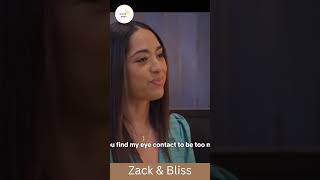 Zack and Bliss are complimenting each other and bringing up what Irina said about Zack's eyes Profile