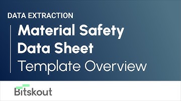 Extract Data from Material Safety Data Sheet - Template Overview