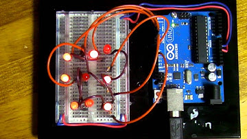 Arduino 3x3 Row Column Scan LED matrix with PWM