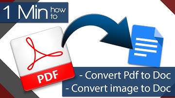 1 Min How To - OCR - Convert PDF to Google Docs