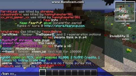 XxSirNatexX hacking on Fearpvp