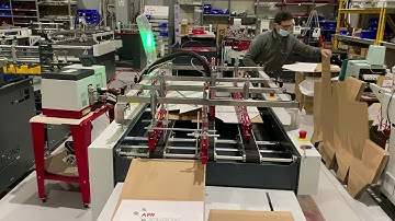 Box-1 the first hand feeding folder gluer machine made in Italy for all products....