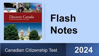Canadian Citizenship Test 2024  Flash Cards and Notes  Quick Summary | Official Study Guide