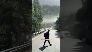 Heavy rain and melting water surge through the valley.