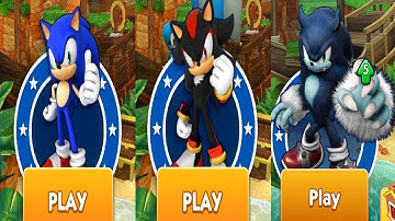Sonic Dash - Movie Sonic vs Shadow vs Werehog - All Characters Unlocked Walkthrough