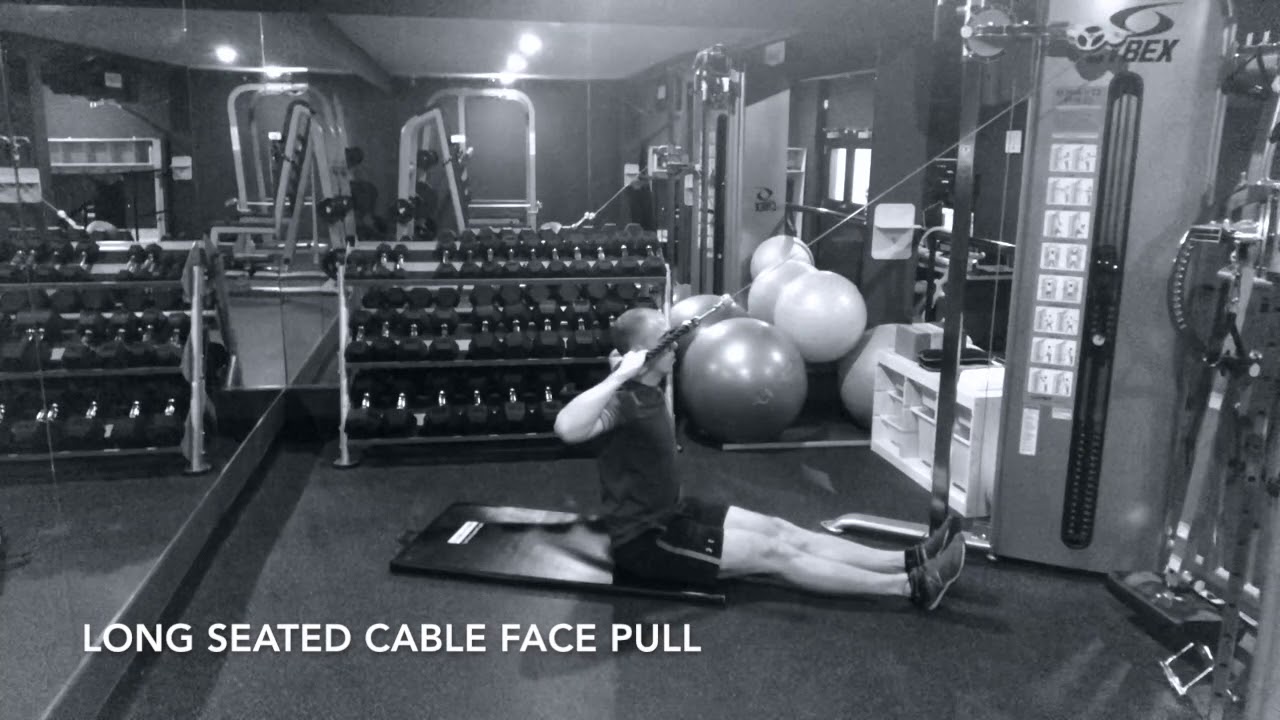Long Seated Cable Face Pull Upside Strength Exercise Library YouTube