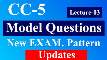 CC-5 Model Question for Exam 2024 | Lecture -3 | SEM-2 | Ranchi University | Computational Thinking